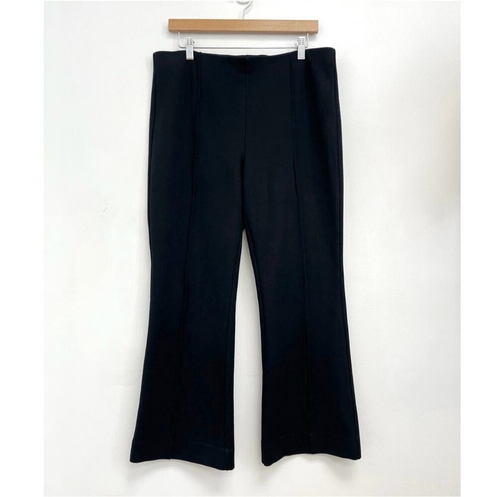 Maeve Anthropologie Margot Kick-Flare Pull On Cropped Stretch Dress Pants Large - Picture 2 of 9